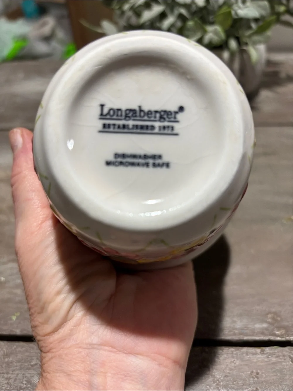 Longaberger charming white